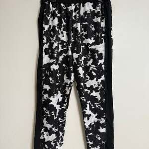 RED Saks Fifth Avenue Womens Abstract Print Side Stripe Elastic Waist Pants 14